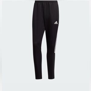 Adidas Black Performance Joggers with White Accents